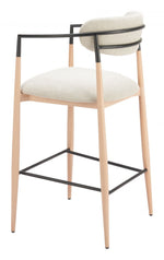 Oyster Gray Fabric Equinox Barstool 42.1
