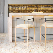 Oyster Gray & Natural Equinox Barstool 42.1