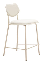 Modern Light Gray Counter Stools Set of 4 for Kitchen or Bar