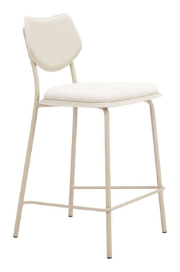 Modern Light Gray Counter Stools Set of 4 for Kitchen or Bar