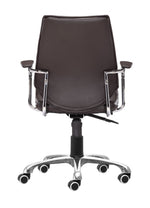 Modern Office Task Chair Espresso – Enterprise Adjustable Swivel by Zuo Modern
