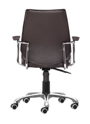Modern Office Task Chair Espresso – Enterprise Adjustable Swivel by Zuo Modern