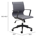 Stacy Adjustable Swivel Office Chair By Zuo Modern