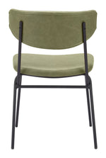 Set of Two Green Dining Chairs – Modern Indoor Seating