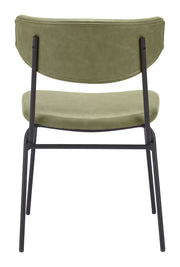 Set of Two Green Dining Chairs – Modern Indoor Seating