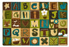 Carpets for Kids KIDSoft Alphabet Blocks Rug Nature Colors, Brown, Rectangle