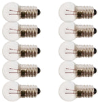 Mini Lamp Bulbs 1.125"H Metal & Glass 2.5V Clear Replacement Pack of 10 By GSC International Inc.