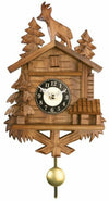 Traditional Chalet Clock – 8 in – Quartz with Goat Accent – River City Clocks
