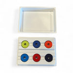 Plastic-Coated Magnetic Rings Set of 6 – 30mm Diameter, Multi-Color STEM & Physics By GSC International Inc.