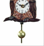 Quartz Owl Design Clock with Moving Eyes and Compact Profile for Indoor Spaces – 6 in – River City Clocks