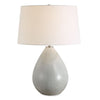 Uttermost 30432 Moray Gray Glaze Ceramic Table Lamp with White Linen Shade