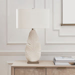 Botanical Accent Table Lamp in Matte White