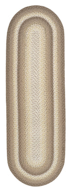 Oval Braided Jute Rug 72" – Natural Fiber Runner with Handcrafted Look by Earth Rugs