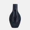 Sagebrook Home 13440-15 Ceramic, 16" Triba Vase, Navy Blue