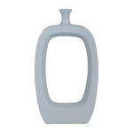 Sagebrook Home 13903-22 Ceramic, 18" Vase With Cutout, Blue