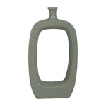 Sagebrook Home 13903-23 Ceramic, 18" Vase With Cutout, Green