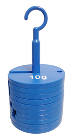 Slotted Weight Set with Hanger, Plastic, Ten-Piece, 4.31"H Educational Physics Tool by GSC International Inc.