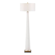 Statement white acrylic floor lamp