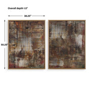 Textured Metallic Canvas Set – Bold Vertical Art for Living Spaces