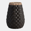 Sagebrook Home 15737-01 9" Textured Vase, Black