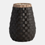 Sagebrook Home 15737-01 9" Textured Vase, Black
