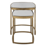 Uttermost Vista Nesting Tables-Functional Statement with Beveled Mirror, Set of 2