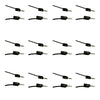 24 Inch Black Banana Plug Connector Cords (12 Pack)