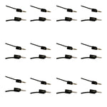Connector Cords (Pack of 12) – 12" Black 18-Gauge Banana Plug Leads for Lab Circuits by GSC International Inc.