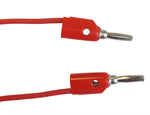 Connector Cords (Pack of 12) – 12" Red 18-Gauge Banana Plug Leads for Lab Circuits by GSC International Inc.