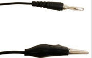 18 Gauge Insulated Test Leads with Alligator Ends – Black
