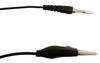 12 Inch Black Banana Plug to Alligator Clip Leads (12 Pack)