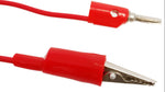 18 Gauge Insulated Test Leads with Alligator Ends – Red