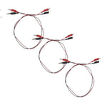 Connector Cords (Pack of 6) – 24" 18-Gauge Alligator Clip to Alligator Clip Leads, 3 Red + 3 Black by GSC International Inc.