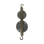 Double Tandem Pulley – 50mm + 38mm Low-Friction Aluminum Wheels with Hooked Metal Frame by GSC International Inc.