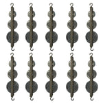 Triple Tandem Pulley (Pack of 10) – Three Low-Friction Aluminum Wheels (Largest 50mm) with Hooked Metal Frame by GSC International Inc.