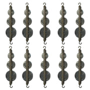 Triple Tandem Aluminum Pulley with Hooks (10 Pack) – Three Stacked Wheels