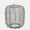 Sagebrook Home 16346-04 Metal, 10" Wire Lantern, Silver