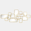 Sagebrook Home 16422-01 Metal, 46"X20" Wall Accent With Mirrors, Gold