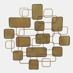 Sagebrook Home 16422-03 Metal, 38"X39" Wall Accent With Mirrors, Gold