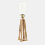 Sagebrook Home 16600-01 Wood, 23" Torch Candle Holder, Natural