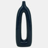 Sagebrook Home 16848-05 Ceramic, 14" Open Cut-Out Vase, Blue
