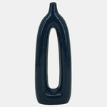 Sagebrook Home 16848-05 Ceramic, 14" Open Cut-Out Vase, Blue