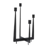 Sagebrook Home 16927 Metal, 14" 4-Candlesticks Holder, Black