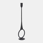 Sagebrook Home 16928-03 Metal, 16" Round Taper Candle Holder, Black