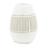 Sagebrook Home 16936-03 Ceramic, 8" Aztec Vase, Gray