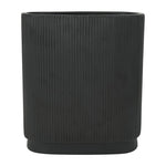 Sagebrook Home 16937-03 Ceramic, 12" Ridged Vase, Black