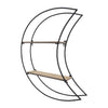Sagebrook Home 16939 Metal, 26" Crescent Folding Wall Shelf, Black
