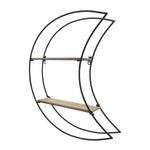 Sagebrook Home 16939 Metal, 26" Crescent Folding Wall Shelf, Black