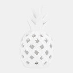 Sagebrook Home 16958-01 Ceramic, 10" Cut-Out Pineapple, White