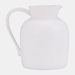 Sagebrook Home 17052-01 Ceramic, 7" Pitcher Vase, White